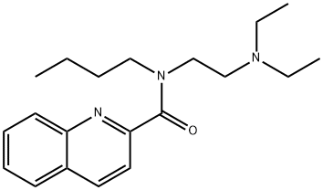 N-ブチル-N-[2-(ジエチルアミノ)エチル]-2-キノリンカルボアミド 化学構造式