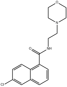 6-Chloro-N-(2-morpholinoethyl)-1-naphthalenecarboxamide Struktur