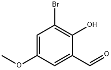 3-ブロモ-2-ヒドロキシ-5-メトキシベンズアルデヒド 化学構造式