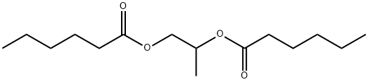 ジヘキサン酸1,2-プロパンジイル 化学構造式