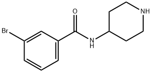 3-BROMO-N-4-PIPERIDINYL-BENZAMIDE 结构式