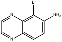 6-氨基-5-溴喹喔啉, 50358-63-9, 结构式