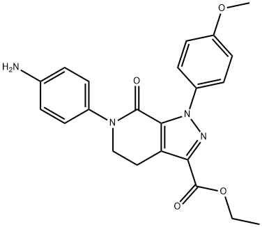 ethyl 6-(4-aMinophenyl)-1-(4-Methoxyphenyl)-7-oxo-4,5,6,7-tetrahydro-1H-pyrazolo[3,4-c]pyridine-3-carboxylate Struktur