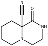 9aH-Pyrido[1,2-a]pyrazine-9a-carbonitrile,octahydro-1-oxo-(9CI) Struktur