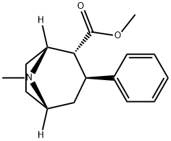 (1R,2R,3S,5S)-8-METHYL-3-PHENYL-8-AZA-BICYCLO[3.2.1]OCTANE-2-CARBOXYLIC ACID METHYL ESTER 结构式