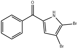 (4,5-ジブロモ-1H-ピロール-2-イル)(フェニル)メタノン 化学構造式