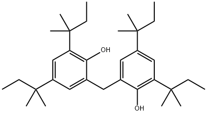 2,2'-methylenebis[4,6-bis(1,1-dimethylpropyl)phenol] 结构式