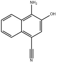 3-ヒドロキシ-4-アミノナフタレン-1-カルボニトリル 化学構造式