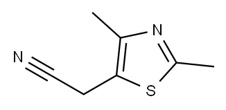 2-(2,4-二甲基噻唑-5-基)乙腈 结构式