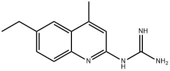 Guanidine, (6-ethyl-4-methyl-2-quinolinyl)- (9CI) Structure