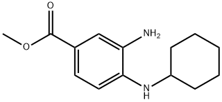 3-AMINO-4-(CYCLOHEXYLAMINO) BENZOIC ACID METHYL ESTER Structure