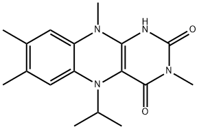5,10-ジヒドロ-3,7,8,10-テトラメチル-5-(1-メチルエチル)ベンゾ[g]プテリジン-2,4(1H,3H)-ジオン 化学構造式