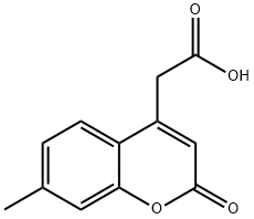 (7-甲基-2-氧代-2H-吡喃-4-基)乙酸, 50402-83-0, 结构式