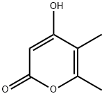 4-Hydroxy-5,6-dimethylpyran-2-one 化学構造式