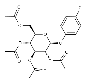 4-氯苯基 - 2,3,4,6-四-O-乙酰基B-D-D-吡喃葡萄糖苷,5041-92-9,结构式