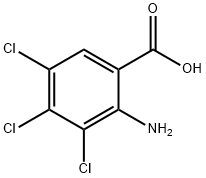 2-氨基-3,4,5-三氯苯甲酸, 50419-72-2, 结构式