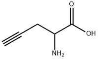 2-アミノペンタ-4-イン酸 化学構造式