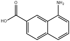 8-アミノ-2-ナフトエ酸 化学構造式