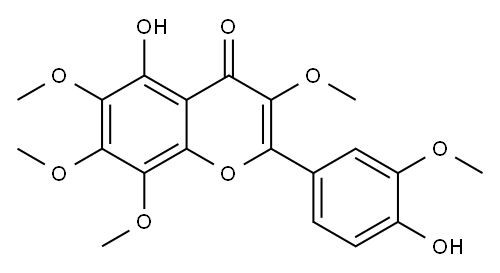 5,4'-dihydroxy-3,6,7,8,3'-pentamethoxyflavone Structure