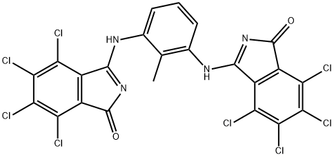 3,3'-[(2-メチル-1,3-フェニレン)ジイミノ]ビス[4,5,6,7-テトラクロロ-1H-イソインドール-1-オン] 化学構造式