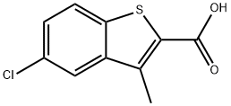 5-氯-3-甲基-1-苯并噻吩-2-甲酸,50451-84-8,结构式