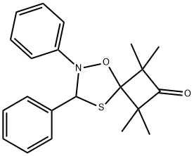 1,1,3,3-Tetramethyl-6,7-diphenyl-5-oxa-8-thia-6-azaspiro[3.4]octan-2-one 结构式