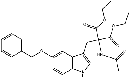 diethyl 2-acetamido-2-((5-(phenylmethoxy)indol-3-yl)methyl)malonate 结构式