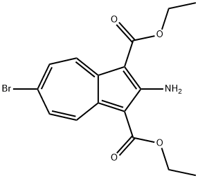 2-Amino-6-bromoazulene-1,3-dicarboxylic acid diethyl ester Struktur