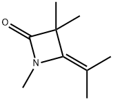 1,3,3-Trimethyl-4-(1-methylethylidene)azetidin-2-one Struktur
