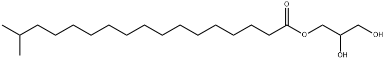 16-メチルヘプタデカン酸2,3-ジヒドロキシプロピル 化学構造式