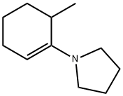 1-(6-メチル-1-シクロヘキセニル)ピロリジン 化学構造式