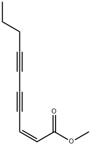 (Z)-2-Decene-4,6-diyneoic acid methyl ester Struktur