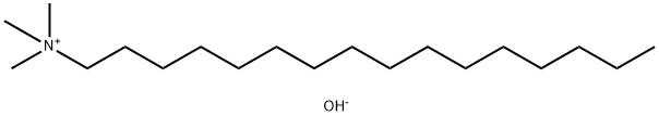 ヘキサデシルトリメチルアンモニウムヒドロキシド (25%メタノール溶液) 化学構造式
