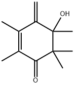 5-ヒドロキシ-2,3,5,6,6-ペンタメチル-4-メチレン-2-シクロヘキセン-1-オン 化学構造式