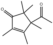 4-Acetyl-2,3,4,5,5-pentamethyl-2-cyclopenten-1-one Structure