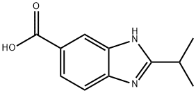 2-イソプロピル-1H-ベンゾイミダゾール-5-カルボン酸 化学構造式