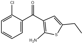 2-氨基-3-(2-氯苯甲酰)-5-乙基噻吩, 50508-60-6, 结构式