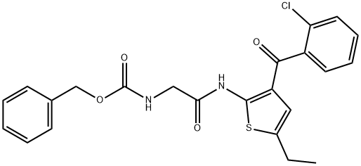 [2-[[3-(2-Chlorobenzoyl)-5-ethyl-2-thienyl]aMino]-2-oxoethyl]carbaMic Acid Benzyl Ester Struktur