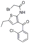 AcetaMide, 2-broMo-N-[3-(2-chlorobenzoyl)-5-ethyl-2-thienyl]- Structure