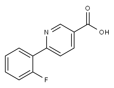 6-(2-氟苯基)烟酸 结构式