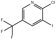 2-クロロ-3-ヨード-5-(トリフルオロメチル)ピリジン 化学構造式