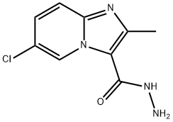 Imidazo[1,2-a]pyridine-3-carboxylic acid, 6-chloro-2-methyl-, hydrazide (9CI) 结构式