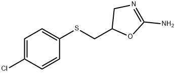 2-Amino-5-[(p-chlorophenyl)thiomethyl]-2-oxazoline Structure
