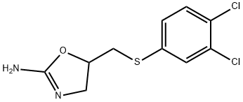 2-アミノ-5-[(3,4-ジクロロフェニル)チオメチル]-2-オキサゾリン 化学構造式