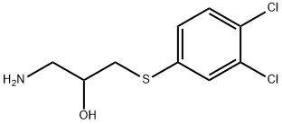 1-アミノ-3-[(3,4-ジクロロフェニル)チオ]-2-プロパノール 化学構造式