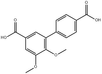 5,6-ジメトキシ-3,4'-ビフェニルジカルボン酸 化学構造式