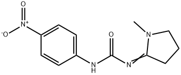 1-(1-メチルピロリジン-2-イリデン)-3-(p-ニトロフェニル)尿素 化学構造式