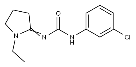 1-(m-Chlorophenyl)-3-(1-ethylpyrrolidin-2-ylidene)urea Structure