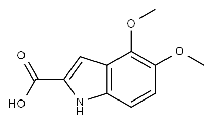 4,5-二甲氧基-1H-吲哚-2-甲酸 结构式