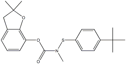 N-[[4-(1,1-Dimethylethyl)phenyl]thio]-N-methylcarbamic acid 2,3-dihydro-2,2-dimethylbenzofuran-7-yl ester Structure